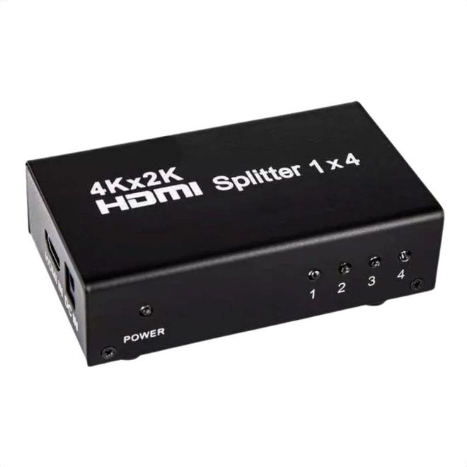 Splitter Hdmi 1x4, 1 Entrada e 4 Saídas, Full Hd 1080p Crlo