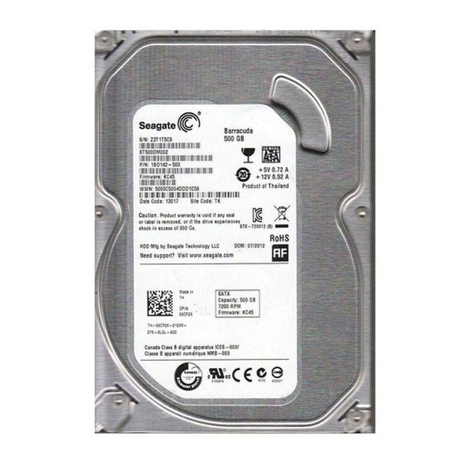 HD Interno 500GB SATA III 7200RPM 16MB ST500DM002 Seagate HD Interno 500GB SATA III 7200RPM 16MB ST500DM002 Seagate