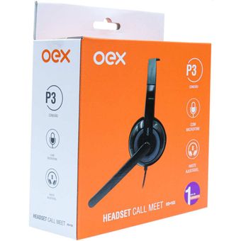 Headset-Call-Meet-Cabo-13m-P3-Hs103-Oex