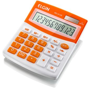 Calculadora de Mesa 12 Dígitos MV4128 Laranja Elgin