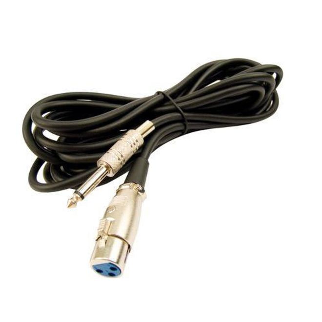 Cabo para Microfone Profissional de 5 metros XLR Fêmea e P10 Macho - Golden Cabo para Microfone Profissional de 5 metros XLR Fêmea e P10 Macho - Golden