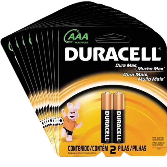 Kit-Pilhas-AAA-Palito-com-20-Unidades---Duracell Kit-Pilhas-AAA-Palito-com-20-Unidades---Duracell