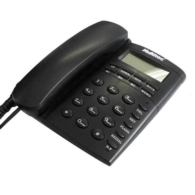 Aparelho de Telefone com Fio Office, Identificador de Chamada, Viva-Voz, Grafite, 9291 - Multitoc