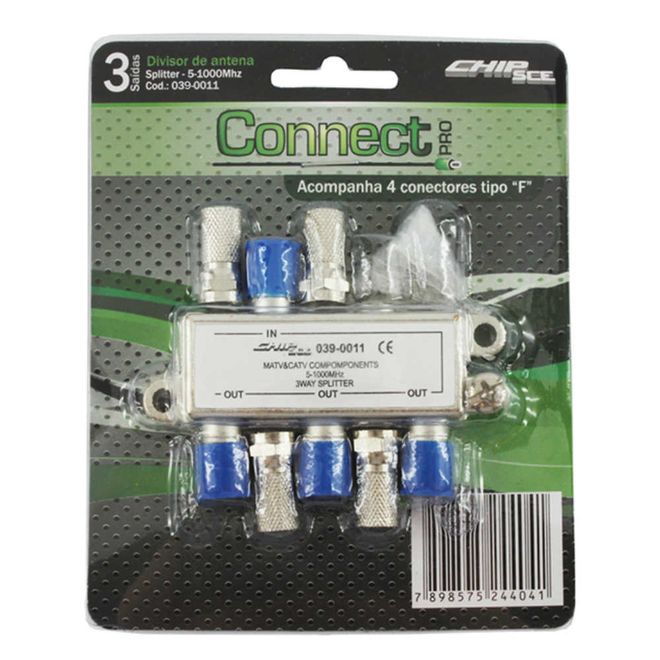 Kit-Connect-Pro-Divisor-de-Antena-0390011-3-saidas---CONNECT-PRO Kit-Connect-Pro-Divisor-de-Antena-0390011-3-saidas---CONNECT-PRO