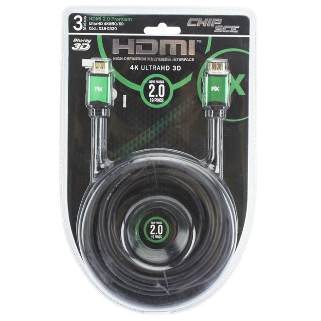 Cabo-HDMI-2.0-4K-UltraHD-19-pinos-018-0320-3-metros----PIX Cabo-HDMI-2.0-4K-UltraHD-19-pinos-018-0320-3-metros----PIX