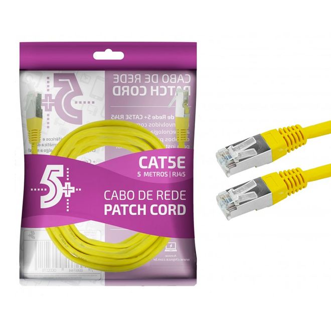 Cabo-Patch-Cord-5M-amarelo Cabo-Patch-Cord-5M-amarelo