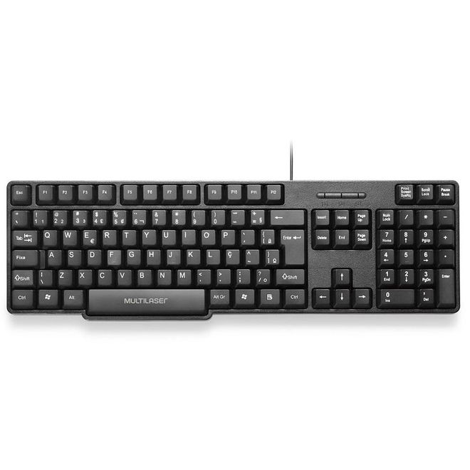 Teclado-Com-Fio-USB-Basico-Slim-Preto-TC213-Multilaser Teclado-Com-Fio-USB-Basico-Slim-Preto-TC213-Multilaser