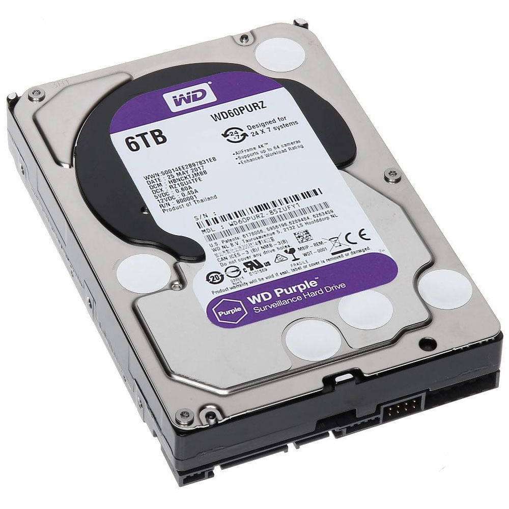 HD Interno 6TB Sata III Purple WD60PURZ Western Digital