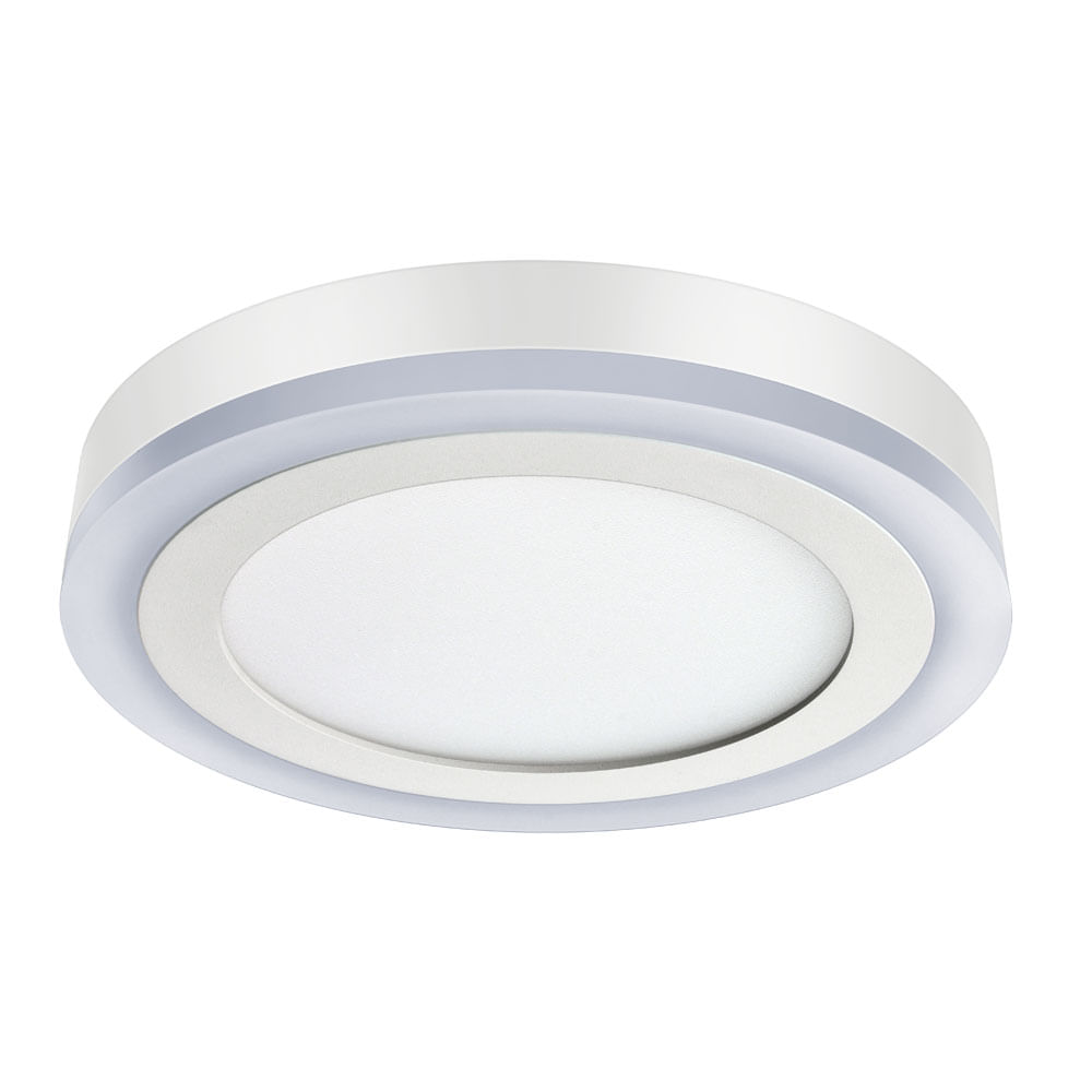 LuminÃ¡ria LED Redonda de Sobrepor com 3 EstÃ¡gios 18w+6w 6500k+3000k