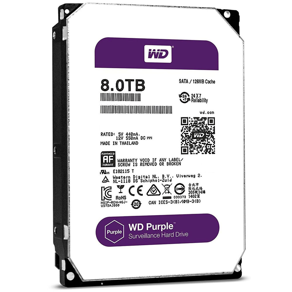 HD Interno 8TB Sata III WD80PURZ Western Digital
