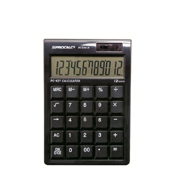 CALCULADORA-DE-MESA-12-DIGITOS-PRETA-PC234K-5056-PROCALC CALCULADORA-DE-MESA-12-DIGITOS-PRETA-PC234K-5056-PROCALC