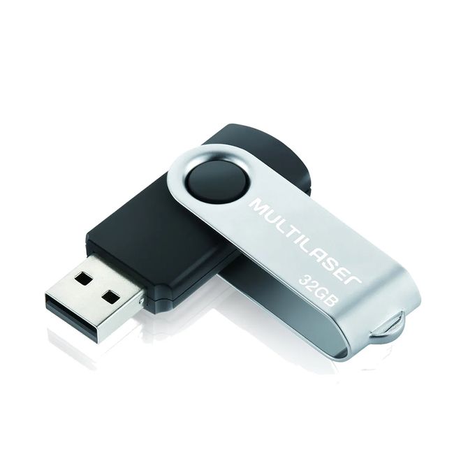 PEN-DRIVE-32GB-TWIST-USB-PRETO-PD589---MULTILASER PEN-DRIVE-32GB-TWIST-USB-PRETO-PD589---MULTILASER