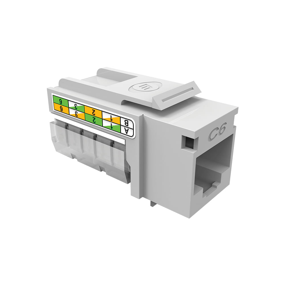 Conector RJ45 Fêmea CAT6 Gigalan T568AB BG 35030602 - Furukawa - Eletronica Santana