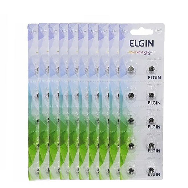 Kit-Baterias-Alcalinas-LR621-15V-com-100-Unidades-Elgin Kit-Baterias-Alcalinas-LR621-15V-com-100-Unidades-Elgin