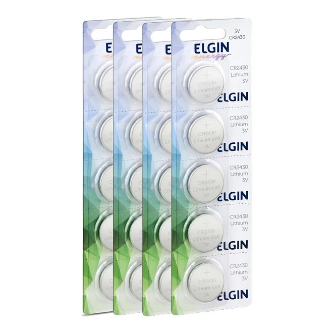 Kit-Baterias-de-Litio-3V-CR2430-com-20-Unidades-Elgin Kit-Baterias-de-Litio-3V-CR2430-com-20-Unidades-Elgin