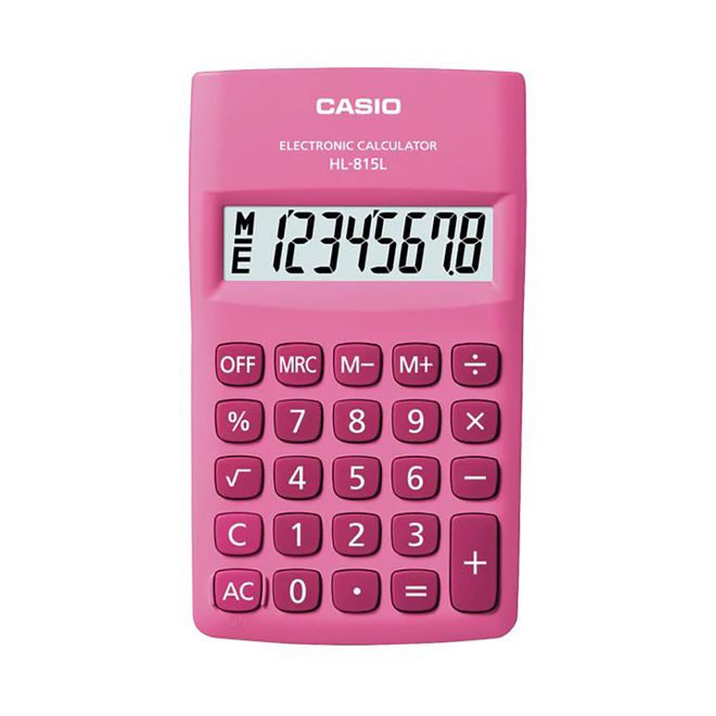 Calculadora-de-Bolso-Dig-Big-HL-815L-Rosa-Casio Calculadora-de-Bolso-Dig-Big-HL-815L-Rosa-Casio