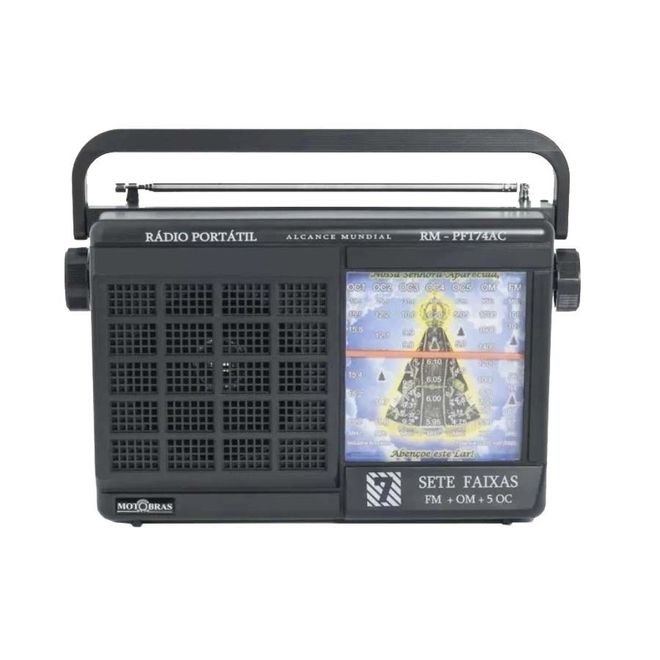 Radio-Portatil-7-Faixas--Aparecida--RM-PFT74AC-Motobras Radio-Portatil-7-Faixas--Aparecida--RM-PFT74AC-Motobras