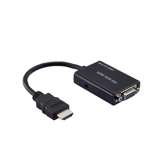 Conversor-HDMI-para-VGA-com-Saida-para-Audio-Estereo-WI293-Multilaser Conversor-HDMI-para-VGA-com-Saida-para-Audio-Estereo-WI293-Multilaser