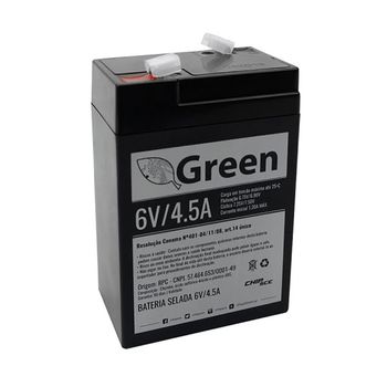 Bateria Selada VRLA 6V 4,5A Preta 013-2640 Green