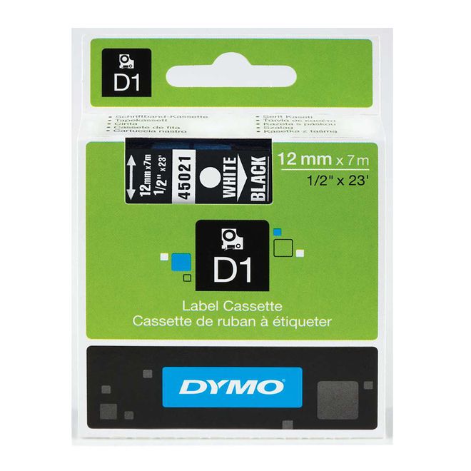 Fita-para-Rotulador-Profissional-D1-12mmx7m-45021-Dymo Fita-para-Rotulador-Profissional-D1-12mmx7m-45021-Dymo
