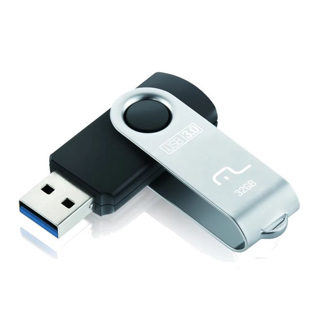 PEN-DRIVE-32GB-TWIST-USB-3.0-PRETO-PD989---MULTILASER PEN-DRIVE-32GB-TWIST-USB-3.0-PRETO-PD989---MULTILASER