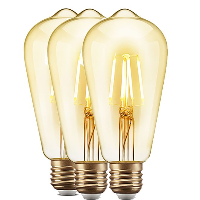 Kit-3-Lampadas-Filamento-LED-4W-Bivolt-ST64-Elgin Kit-3-Lampadas-Filamento-LED-4W-Bivolt-ST64-Elgin